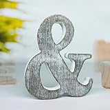 WOODOUNAI 6 Inch Wood Letters Unfinished Rustic Wood Letters for Wall Decor Decorative Standing Letters Slices Sign Board Decoration for Craft Home Party Projects (&)