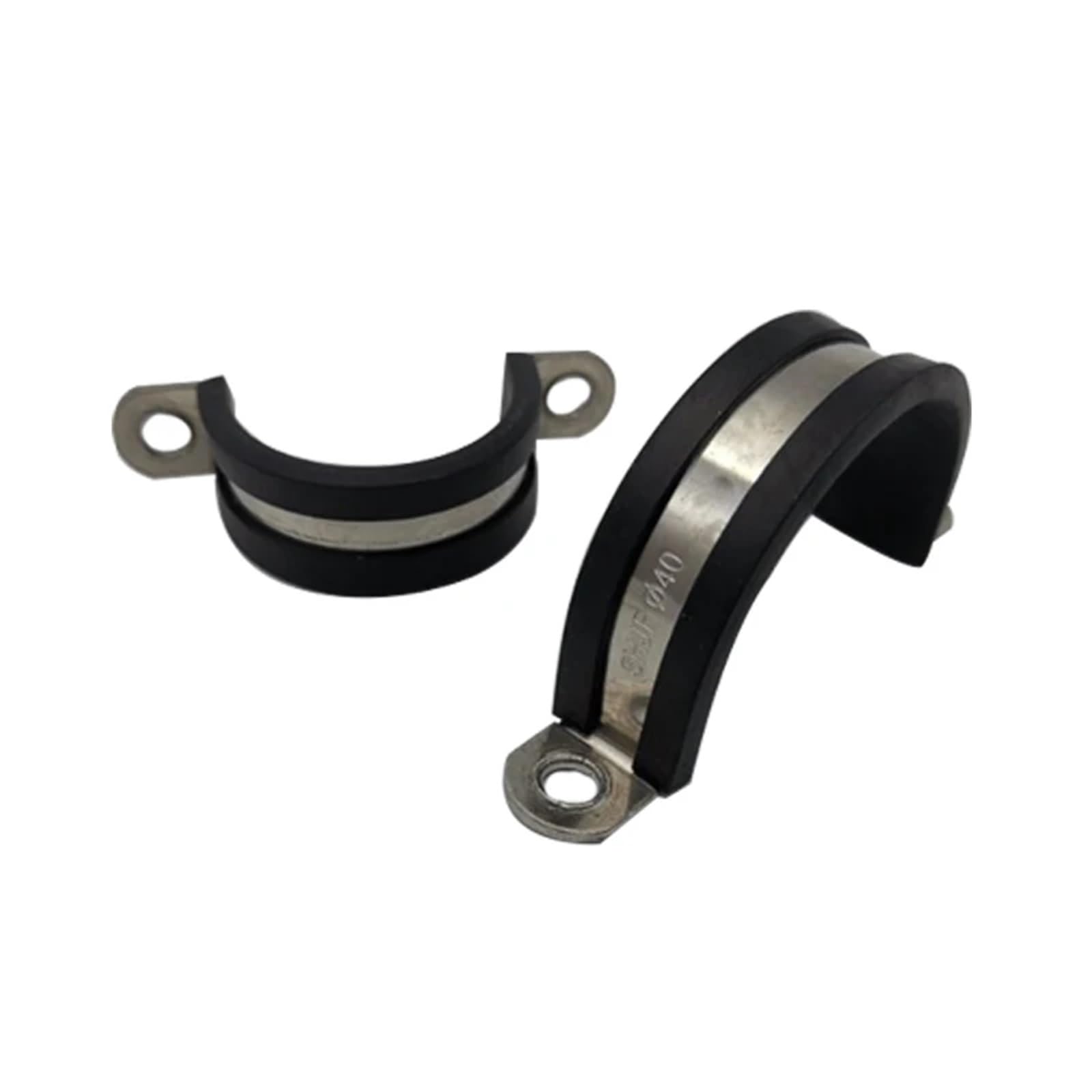 10pcs 304 Stainless Steel Rubber Lined U Clips - Durable Hose Pipe Clamps(28mm)