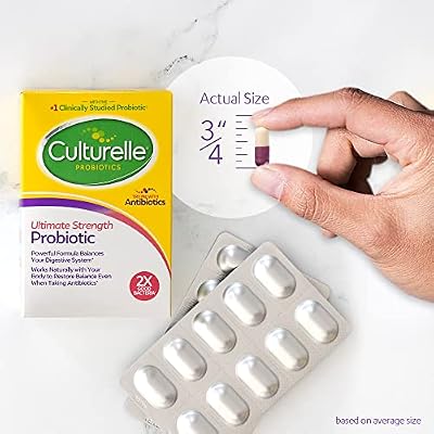 Culturelle Ultimate Strength Probiotic 20 Billion CFUs + Daily Probiotic Gummies 52 Count for Digestive & Immune Health