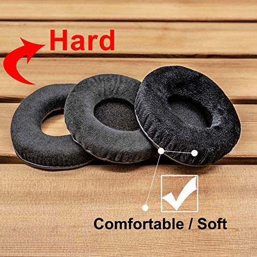 Almohadillas de repuesto de 90 mm compatibles con auriculares NS-WHP314, MDR-V700 V500, HDJ2000, DJ DN-HP1000, HARX300 HARX500, ProDJ100 ProDj200, RP-DH1200, T4s (terciopelo negro) miniatura 5