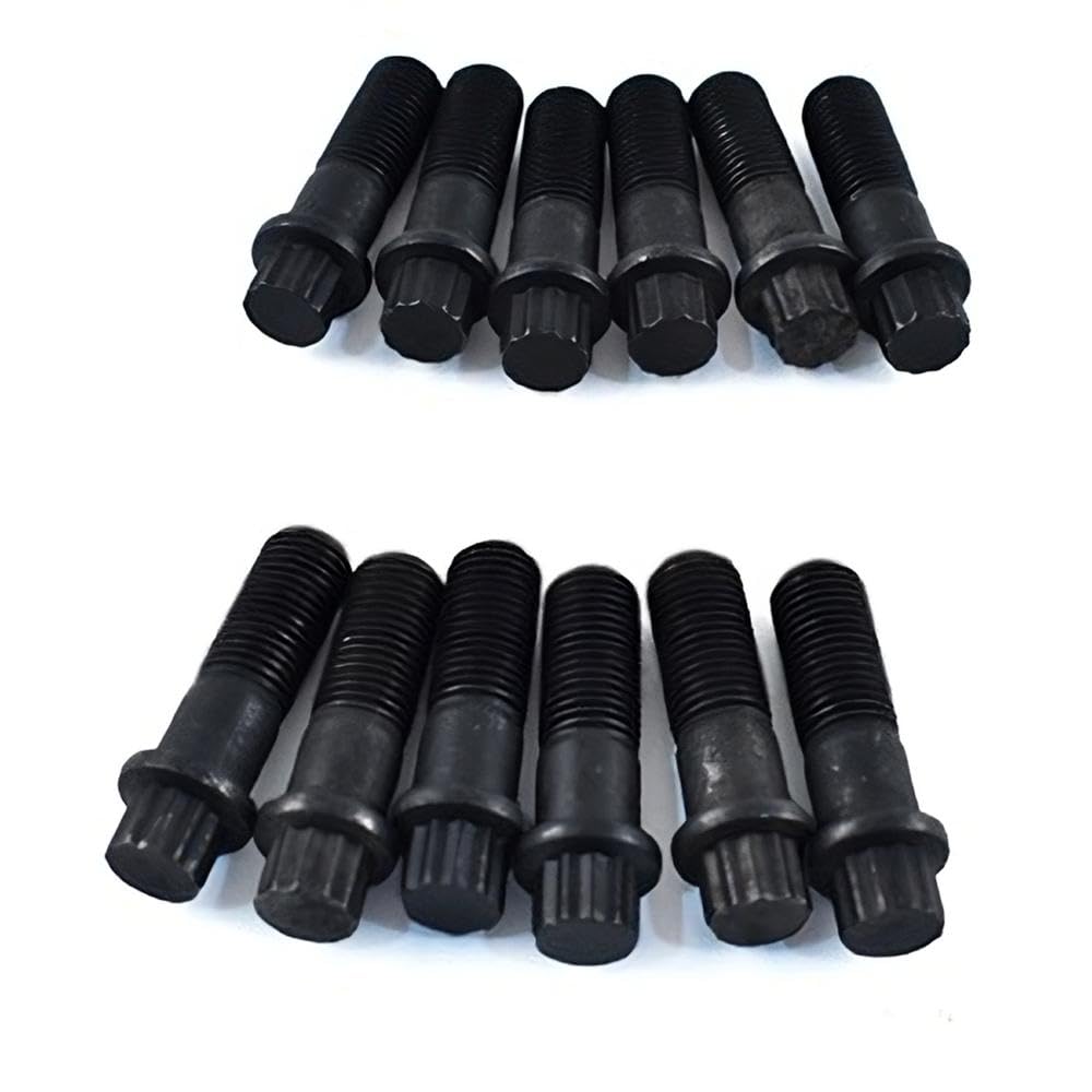 Rareelectrical New 12 Pack of Bolt Compatible with Yamaha 6 Cyl 3.544 Bore 76 Degree 225 Hp 6 Cyl 3.544 Bore 76 Degree 200 Hp by 90109-09M62-00 90109-09M60-00 90109-09M49-00 805-310-12