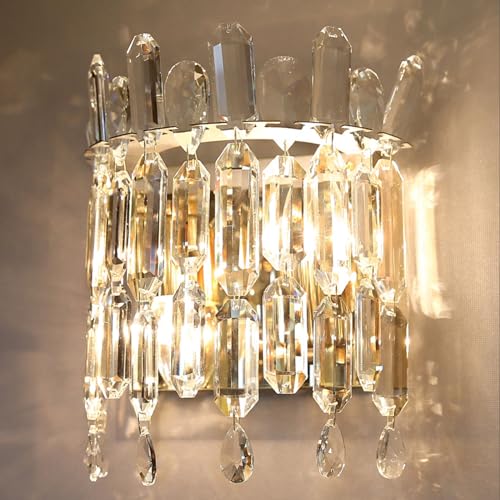 European Style Luxury Wall Sconces Dream Crystal Lampshade Metal Lamp