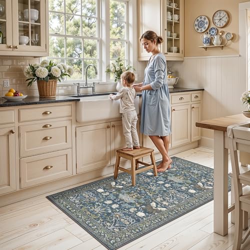 image for HY HAO YUN LAI Washable 2x4 Entryway Area Rugs: Anti-Slip Thin Kitchen