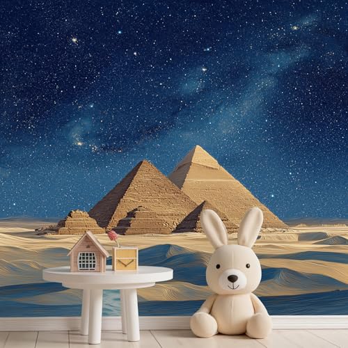 Papier peint intissé pyramide désert nuit 300x210 cm - 3