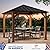 Modern Shade Tranquil Grove Wood Gazebo 10' x 10', Permanent Grill Gazebo with Galvanized Steel Hardtop Roof, Cedar Framed Wooden Pavilion for Garden, Backyard