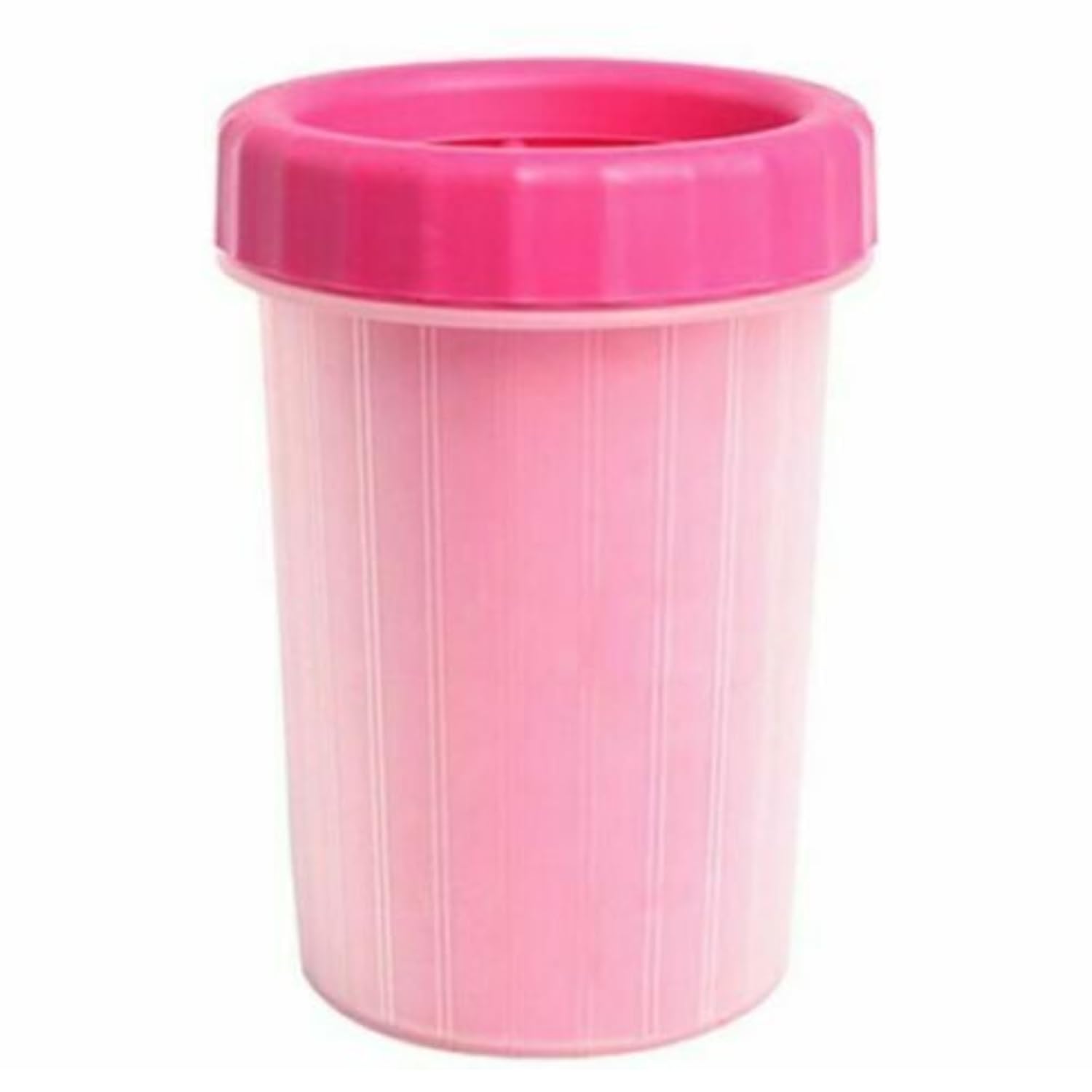 Emily Pets Foot Washing Cup, Pet Paw Cleaner Portable Dog Paw Washer with Soft Silicone Bristles for Quickly Cleaning Pets Muddy Feet (Pink, Small)