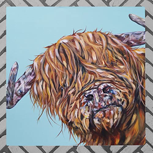 Illustration Fergus McFringe par Sam Fenner sur mosaïque murale en céramique