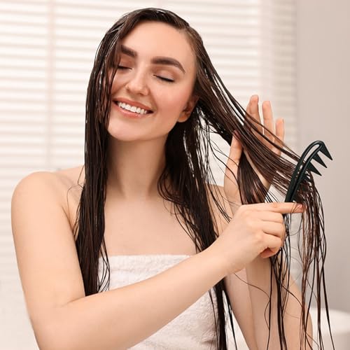 Quacc Peines para Cabello Rizado 2 Piezas Negro miniatura 3