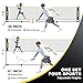 TYRSEN Portable Pickleball Badminton Net Set, 17FT Adjustable Heights All-in-One Net w/4 Pickleball Paddles 4 Badminton Rackets, Freestanding Net for Backyard Family Sports