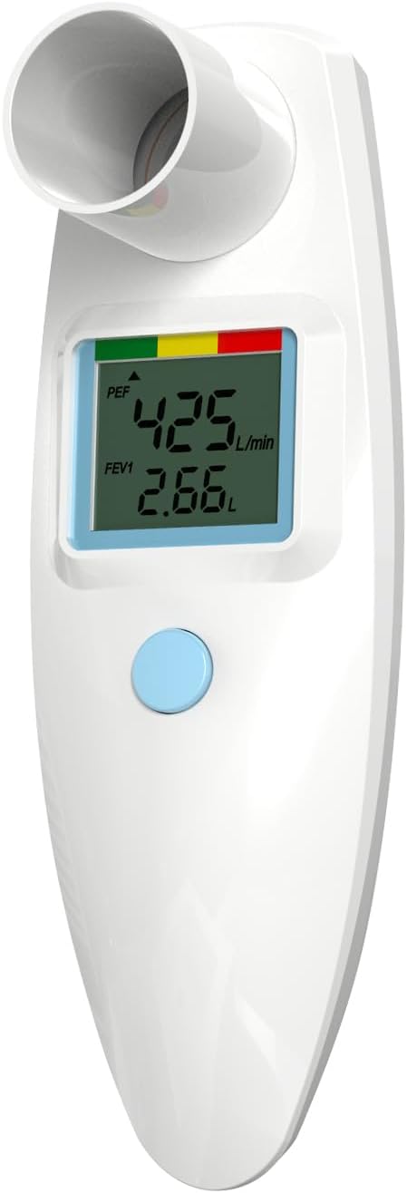 Peak Flow Meter for Adult Kids Digital Spirometer for Asthma COPD PEF FEV1 Moniter Home Medical