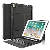 Coastacloud New 2018 iPad 9.7 Keyboard Case with Pencil Holder, Detachable Bluetooth Keyboard with Shockproof Heavy Duty Full-Body Protective Case for iPad 9.7 2018/2017 / iPad Pro 9.7 / iPad Air