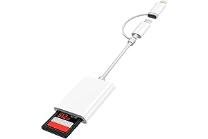 Dual USB-C & Lightning Connector SD Card Reader for iPhone and iPad