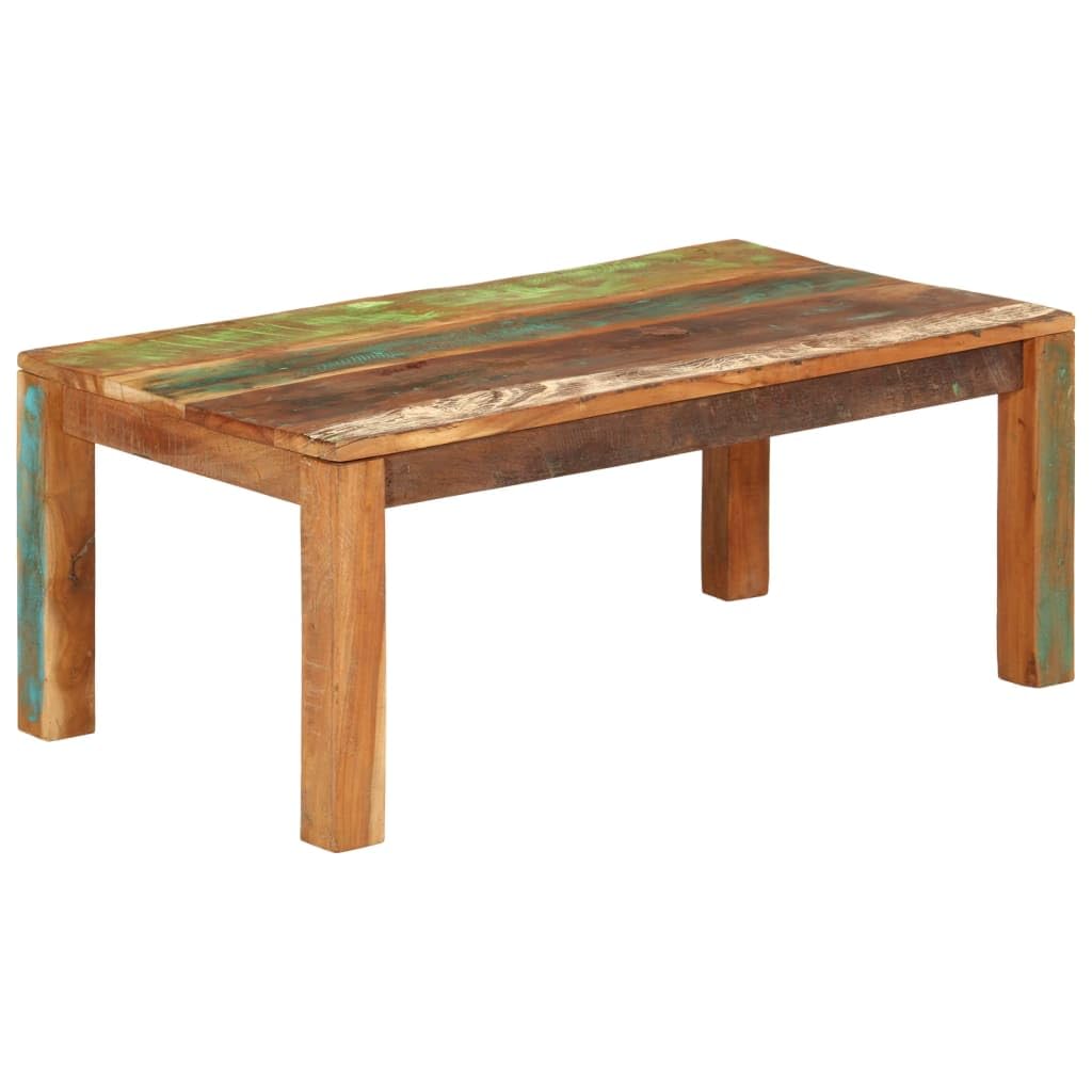 Homgoday Tavolino da caffè 100 x 55 x 40 cm, in legno massiccio di recupero, tavolino da tè per soggiorno, sala d'accoglienza degli ospiti, camera da letto e ufficio