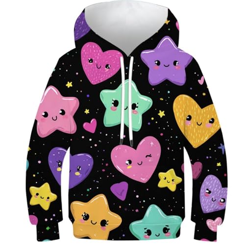 Pulls pour garçons filles pull à capuche imprimé 3D mode ado 8-10 ans