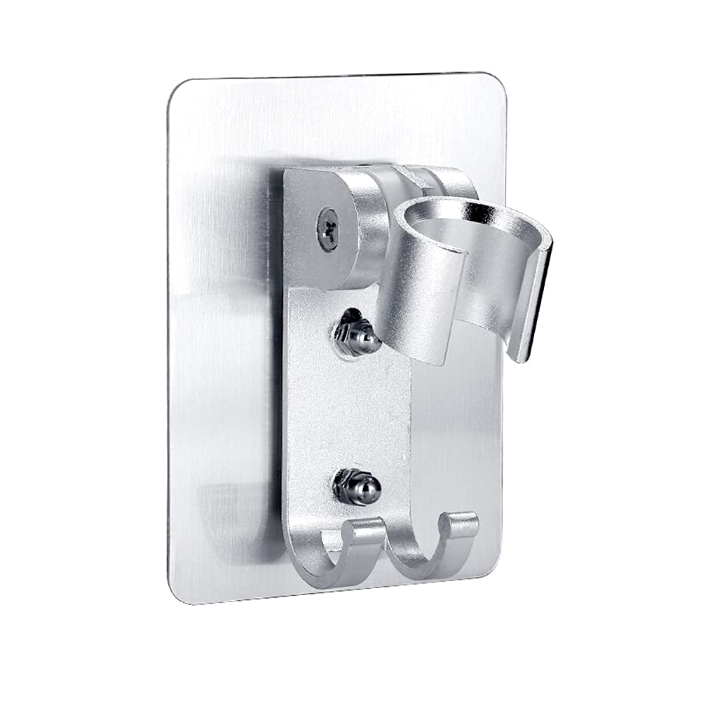 WANLIANAdjustable Shower Head Bracket, Plastic, Wood, Metal, Suitable for All Kinds of Walls, Adjustable Angle, Holds Shower Supplies, 2 Hooks, 20"