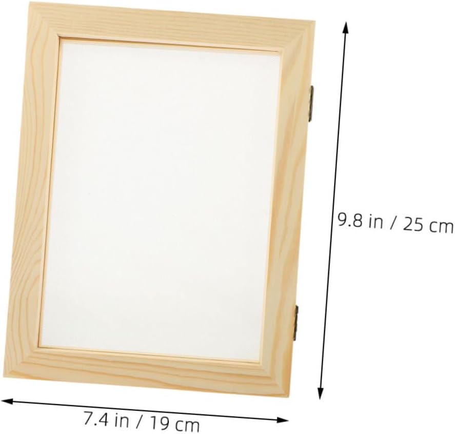 Gadpiparty 2pcs Pine Wood Craft Frames Paper Making Frame Screen Kit DIY Paper Craft Kit for Boys and Girls