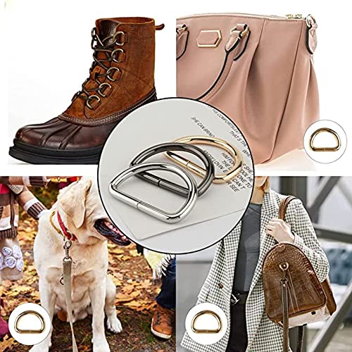 40 Pezzi Anelli a D, Anelli a D per Borse 20mm