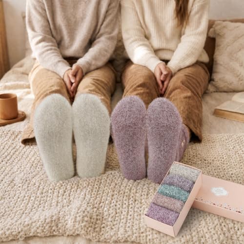 Image of SISOSOCK Cozy Womens Fuzzy Socks,Soft Push Wool Socks,Warm Gifts for Women