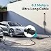 Morec EV Charger Extension Cable, 40A 240V Charging Extension Cord, Heavy Duty Electric Car Charging Cord Extender for All J1772 Cars, 20FT
