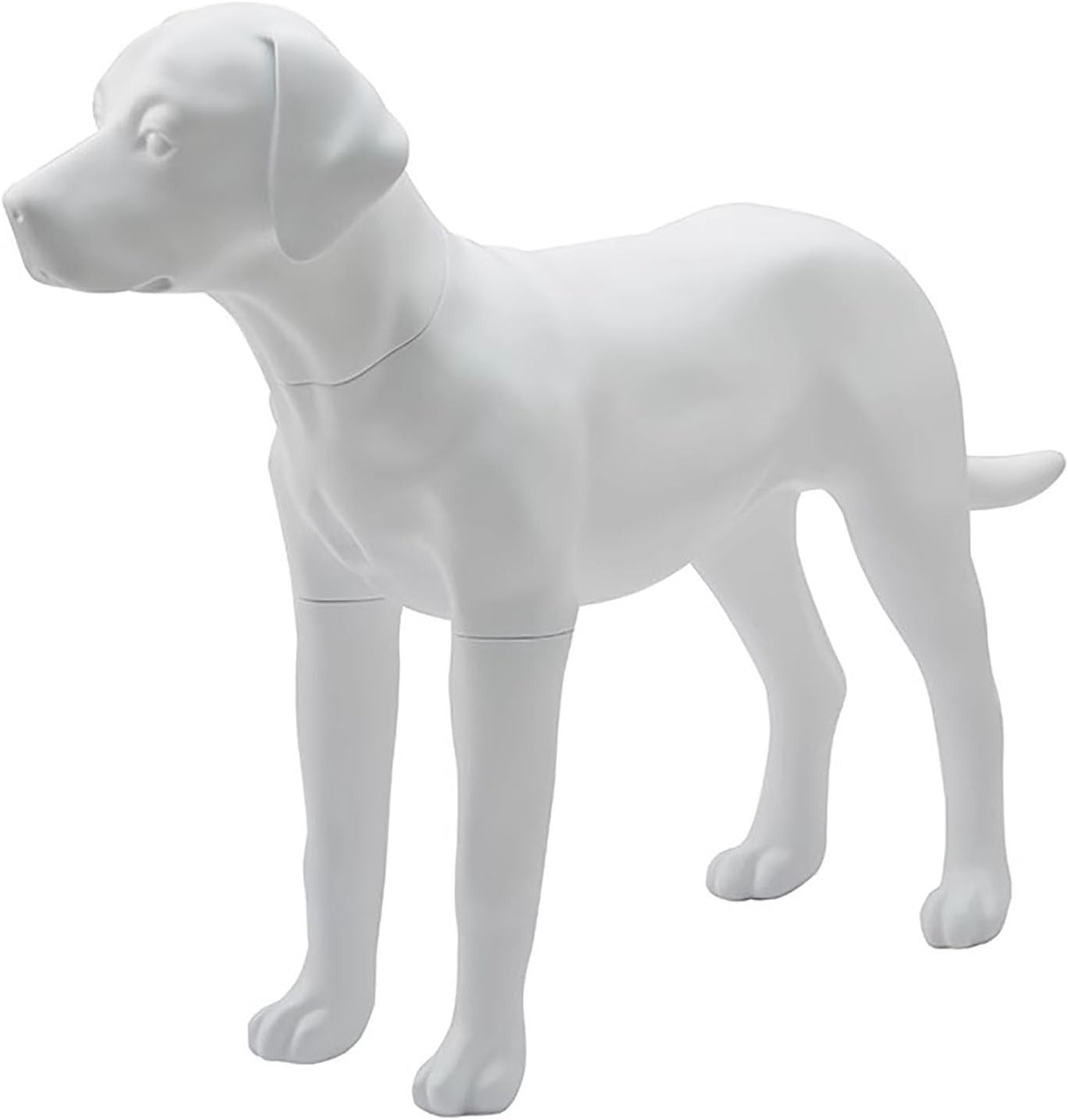 Dog Mannequin Dog Dress Form Mannequin Display Large, White Dog Statue Labrador Home Decor, Dog Model Toy Shooting Props for Shop, Dog Manikin for Clothing