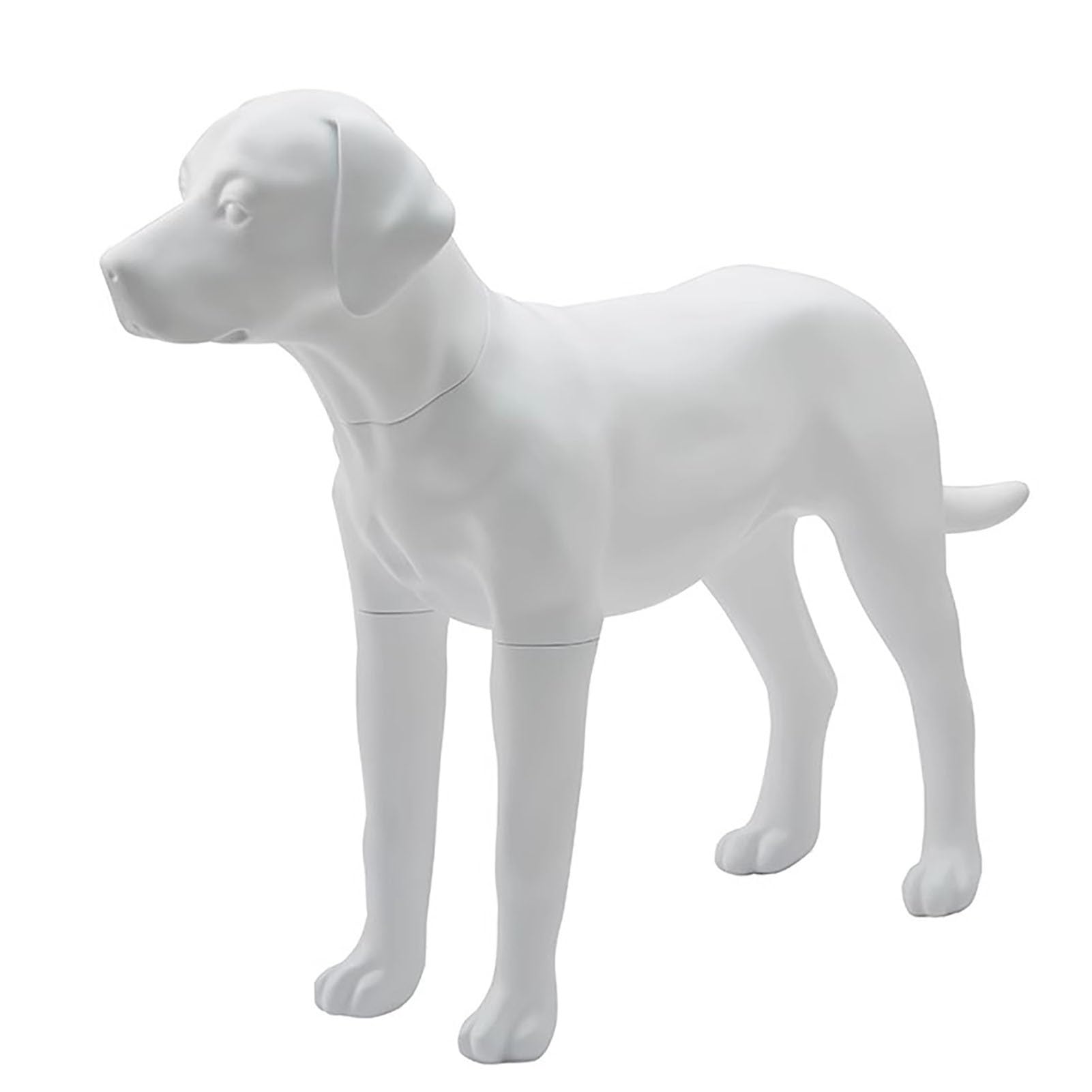 Oracra Dog Mannequin Dog Dress Form Mannequin Display Large, White Dog Statue Labrador Home Decor, Dog Model Toy Shooting Props for Shop, Dog Manikin