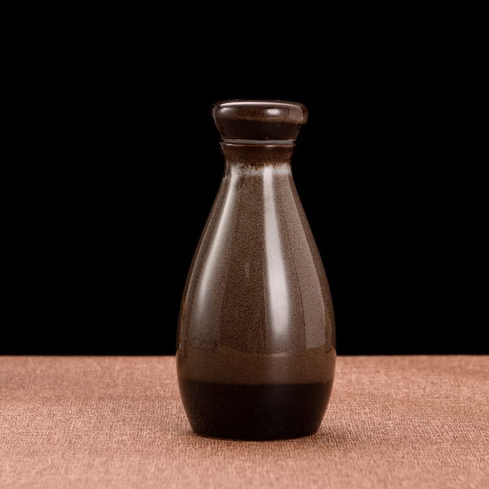 Set di sakè Set di pentole per sakè giapponese, incluso 1 Bottiglia di sakè, Set di 4 tazze e 1 vassoio, è il miglior Regalo per Amici e familiari,D