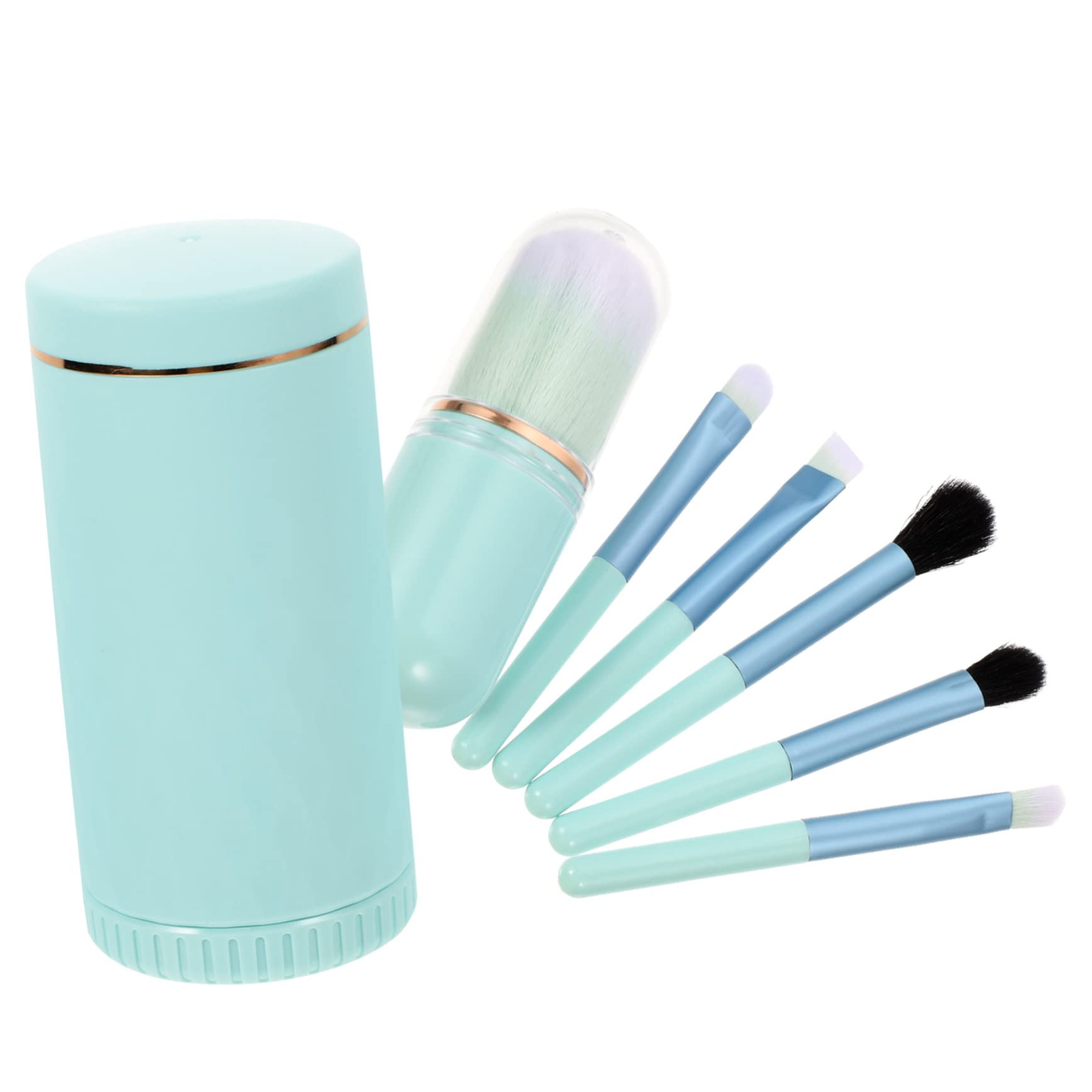 Healeved 4sätze Professionelle Kosmetikpinsel Mit Künstlichen Fasern Und Spiegel Tragbar Für Make-up-anwendungen Drehbarem Pinselhalter Und Praktischer Aufbewahrung