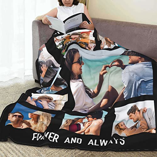 Easycosy personalisierte Decken für Paare Geschenke Benutzerdefinierte Bild werfen Decke Personalisierte Foto werfen für Freundin Ihr Geburtstag Anniversay Ideen 150×200cm
