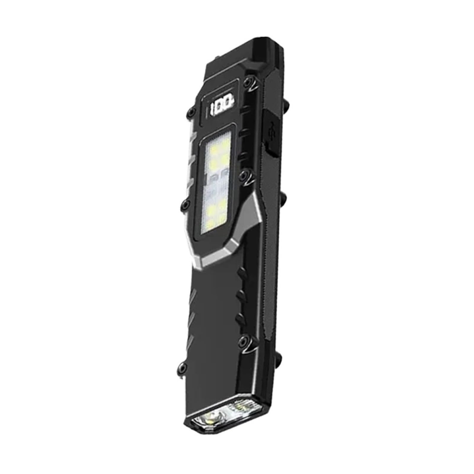 Rechargeable Torch, Multifunctional Rechargeable Tactical EDC Flashlight Portable Waterproof Outdoor Torch for Camping Hunting Fishing for Camping,Hiking(Black)