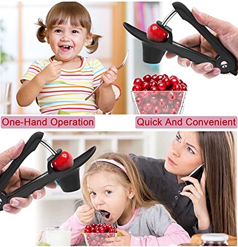 Cherry Pitter,Cherry Seed Remover Olives Pitter Tool, Cherries Corer Pitter Tool With Space-Saving Lock Design,Multi-Function Fruit Pit Remover For Making Cherry Jam ( Stainless Steel / Heavy-Duty) #TOP2