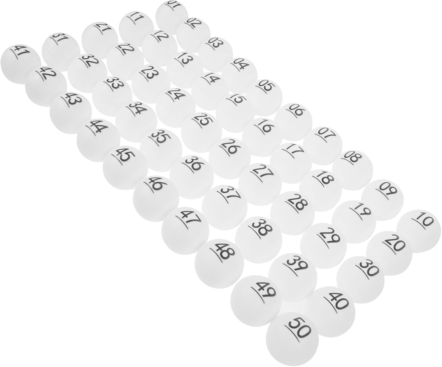 Garneck 50pcs Raffle Drawing Balls Numbered Raffle Game Balls for Bingo Seamless Plastic for Home Party