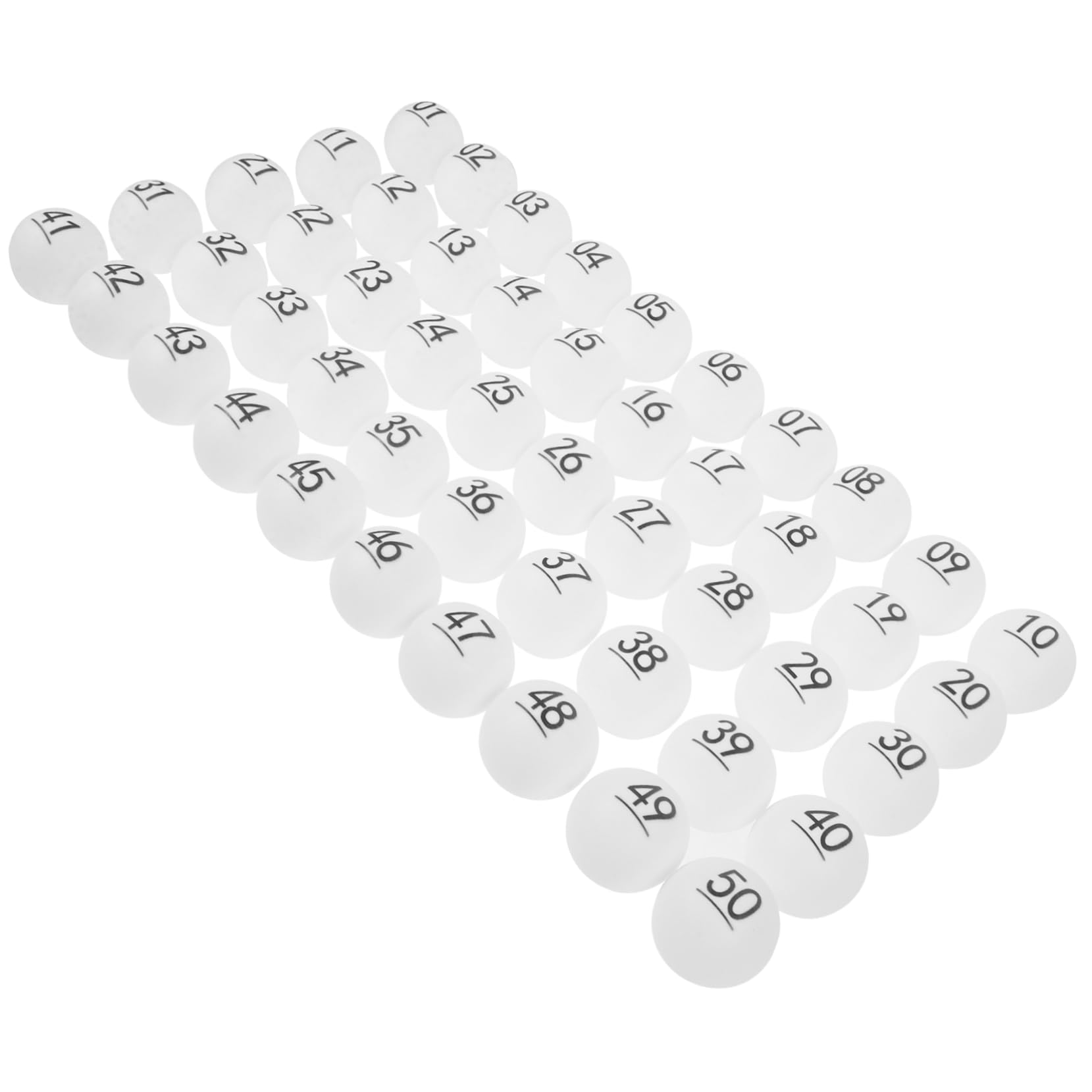Garneck 50pcs Raffle Drawing Balls Numbered Raffle Game Balls for Bingo Seamless Plastic for Home Party