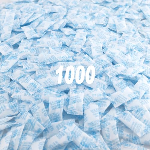 Fijadores Y Modeladores, Beauty 1000 Packs Silica Gel 1gramo Deshumidificador Reutilizable, Grado Alimenticio y Farmacéutico, Desecantes Gel de Silica Gel para la Humedad