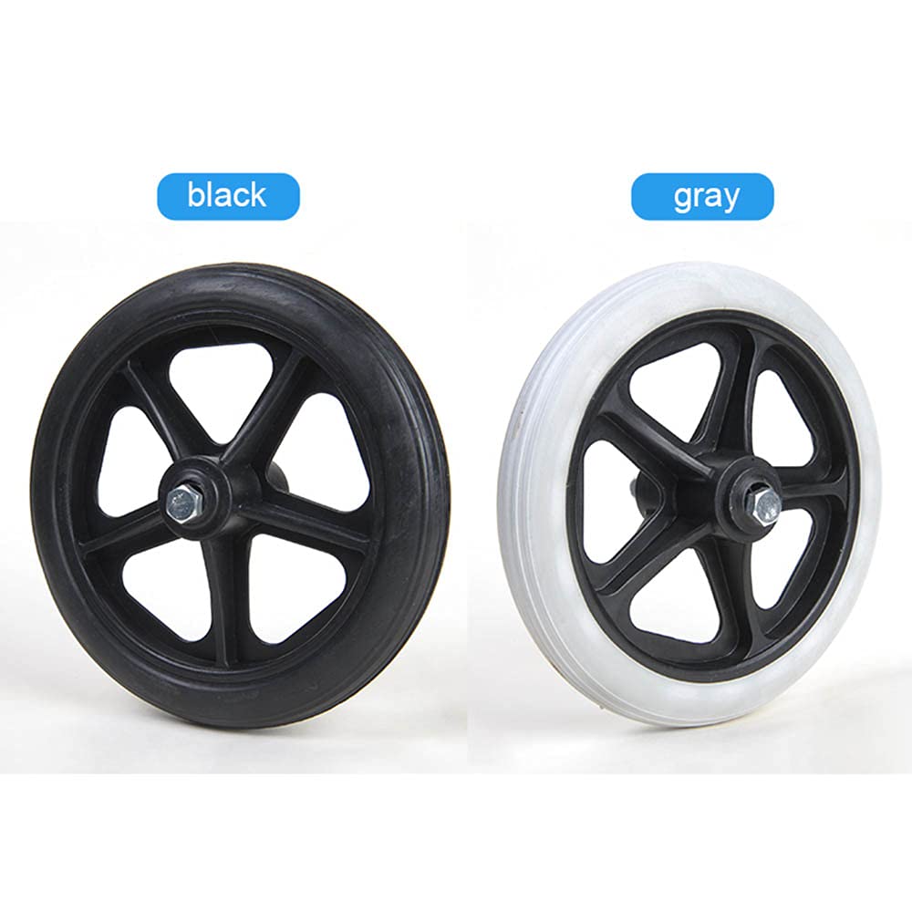 Ruedas Delanteras para sillas de Ruedas, Ruedas Antideslizantes de Goma, Resistente al Desgaste Uso Duradero Ruedas para Sillas De Ruedas, 6in,7in,8in, 2X Rueda