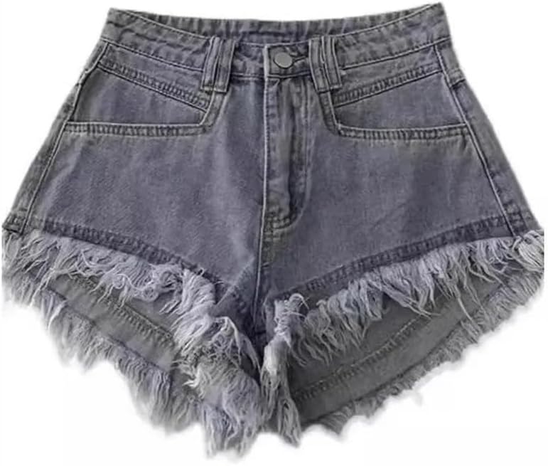 Women's Summer Slimming Irregular Fringed Wide Leg Denim Shorts