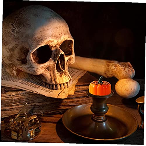 Pompoen Light LED Battery Tea Lights Flameless Halloween Pumpkin Candles verzachten The Light Orange 12st - Image 5