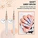 Liner Brush for Nails, 6Pcs Thin Nail Art Brushes Professional Nail Detail Brush for Gel Polish Sizes 5/7/9/11/15/25mm (Silver and Golden)