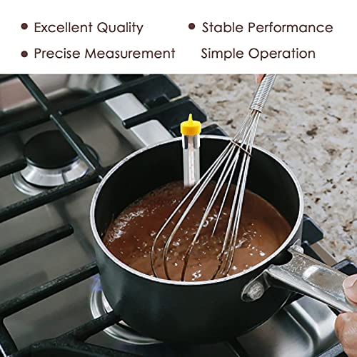2 Pcs Thermometer Candy Deep Fry Oil Frying Syrup Jam Jelly Sugar Candy Making Food Cooking Stainless Steel Kitchen Thermometer With Pot Clip & Hanging Hole #TOP5