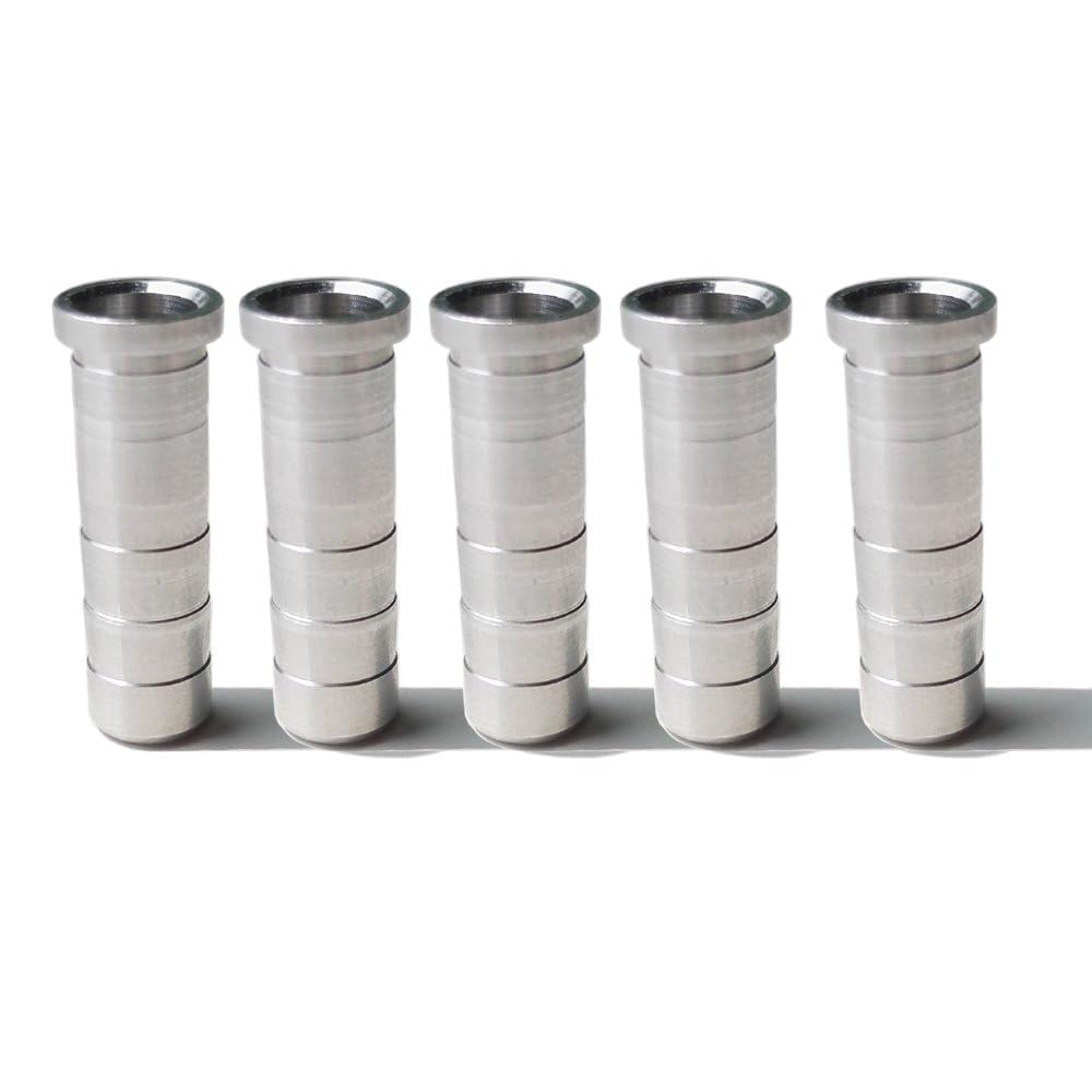 SHARROW 100pcs Arrow Insert Archery Base Aluminium Arrow Insert for Standard ID 6.0mm 6.2mm 7.6mm Arrow Shaft For Carbon Arrows shaft For Hunting Arrow (Stripe, For ID 6.2mm)