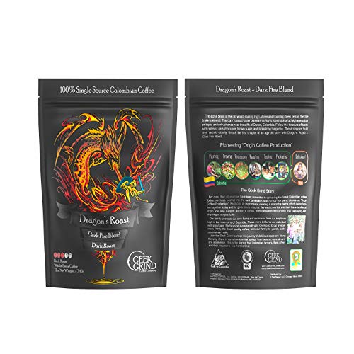 Geek Grind Dragon's Roast Café en Grano - Bolsa 12 oz miniatura 3