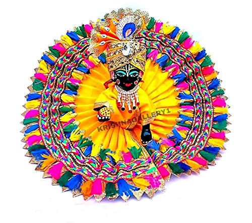 Image of KRISHNAGALLERY1 Laddu Gopal Combo Mala Dress Set (Yellow, Size 5 No)