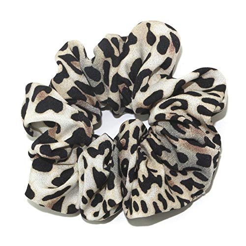 Otyou 4 Pack Bright Leopard Print Hair Scrunchies Soft Fabric Scrunchy Bobbles Elastic Hair Bands Ties Hair Accessories Wrist Band Cosplay Show For Women Girls Pony Tails And Buns #TOP2