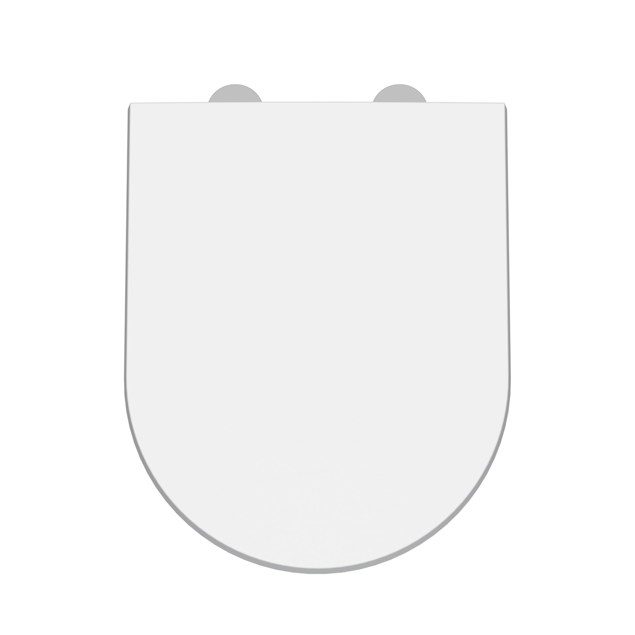 Balterley Luxury D Shape Top Fix Soft CloseWhite from B&Q