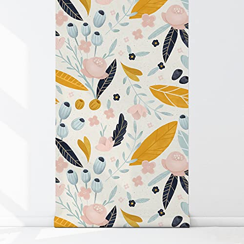 Papier peint auto-adhésif Magic-Stick décoration fleurs pastel 250x250 - 5
