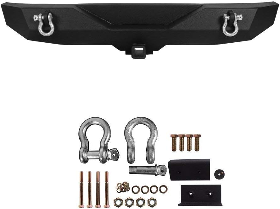 FIB Auto Black Rear Bumper Guard For 2007-2018 Jeep Wrangler
