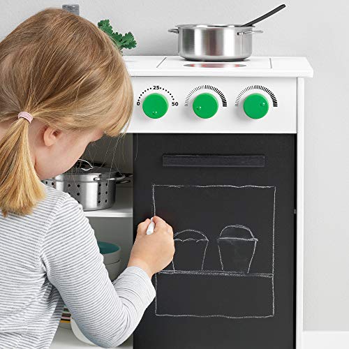 NYBAKAD Spielküche mit Schiebetür 49x30x50cm weiß – Bild 5