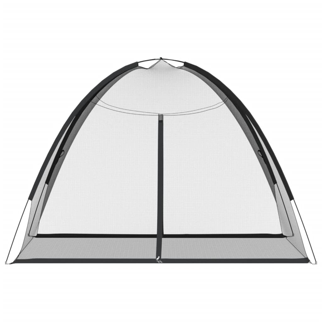 vidaXL Moustiquaire mongole avec portes 220 maille noir 200x150x140 cm, moustiquaire pour lit, moustiquaire portable,, moustiquaire pliable