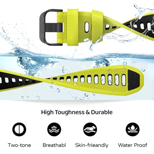 Bracelet de montre pour Garmin Forerunner 265 silicone finition lime - 3