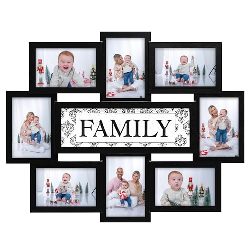 HELLO-LAURA-Photo-Collage-Frame-for-Wall-Family-Picture-Frames-Collage-Wall-Decor-8-Opening-Photos-Display-for-6-x-4-Photo-Sockets-Black-Gallery-Wall-Frame-for-Home-Living-Room-Bedroom-Black HELLO LAURA Photo Collage Frame for Wall Family Picture Frames Collage Wall Decor 8 Opening Photos Display for 6 x 4 Photo Sockets Black Gallery Wall Frame for Home Living Room Bedroom Black