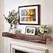 LXWZHK Fireplace Mantel Shelf, 60×8×5 Inch Wooden Floating Shelf for Over Fireplace, Handcrafted Wood Mantels, Wall-Mounted Mantel Shelves, Rustic Floating Mantels Shelves for Living Room, Brown